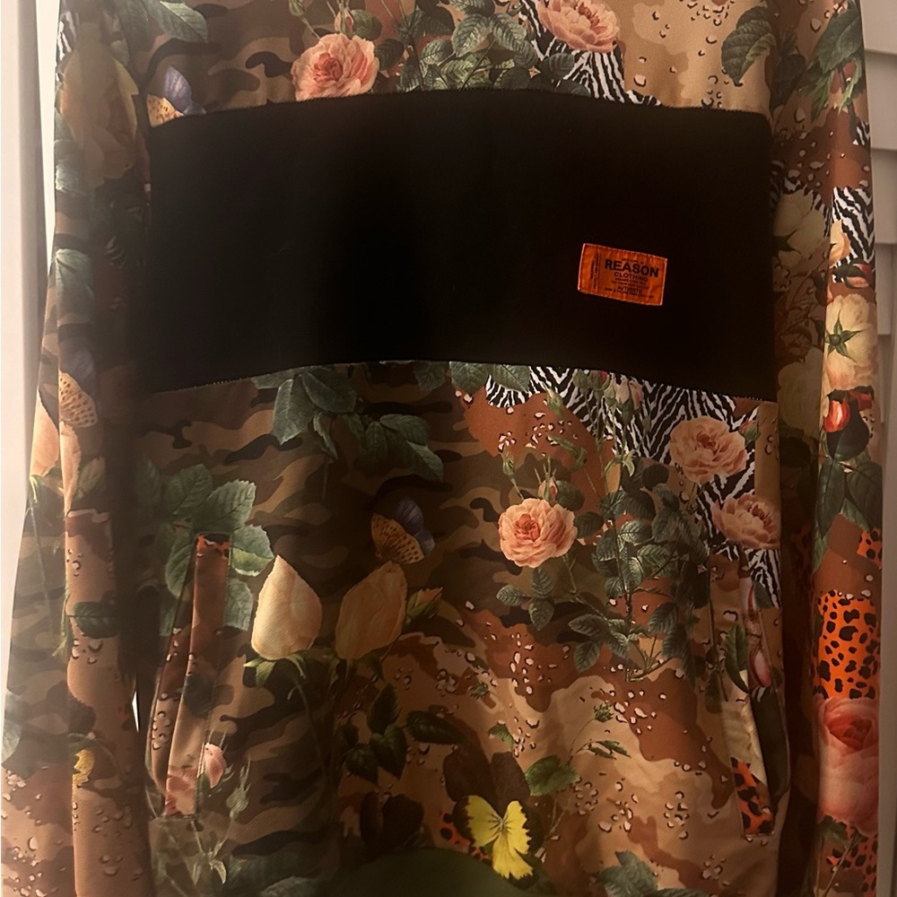 Reason Floral and Animal Print Hoodie